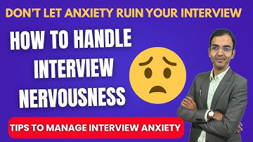 Easiest way to handle interview nervousness by Ex TCS HR Saksham Sharma | Just do this!