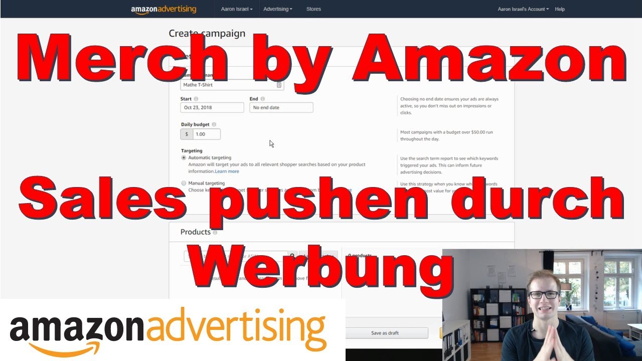Amazon Advertising Mehr Verkäufe bei Merch by Amazon (MBA) durch