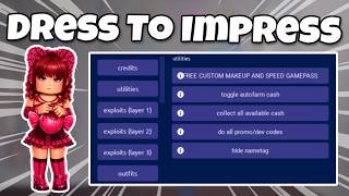 💗 NEW! Dress To Impress Script 2026 NO KEY (Auto Farm + VIP + Emotes)
