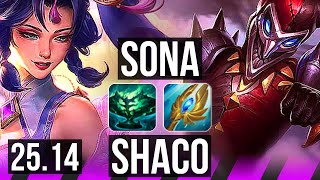 SONA & Yasuo vs SHACO & Jax (SUP) | Legendary | NA Challenger | 25.14