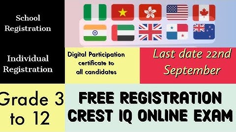 How to Register Free Crest IQ Online Test  | Get Honourable  mention participation Certificate  #iq