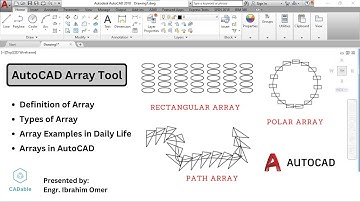 Creating Rectangular Array in Autocad | AutoCAD Polar Array | AutoCAD Path Array | CADable Tutorials
