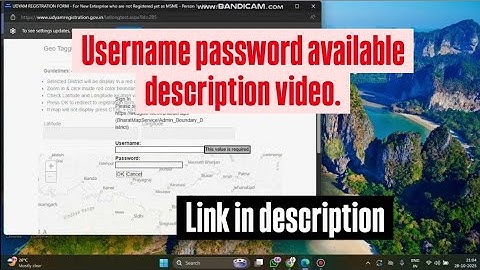 Udyam registration latitude longitude username and password #solve