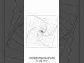 Recursive Mathematics Art: The Famous Square Pattern #mathart #geometry #infiniteregress