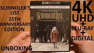 Unboxing Schindler's List 25th Anniversary Edition 4K Ultra HD + Blu-Ray + Digital 3-Disc Set