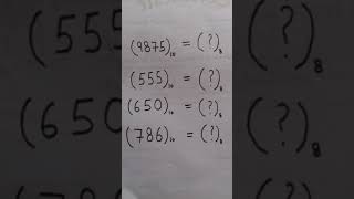 Decimal Numbers To Octal Numbers Solve It