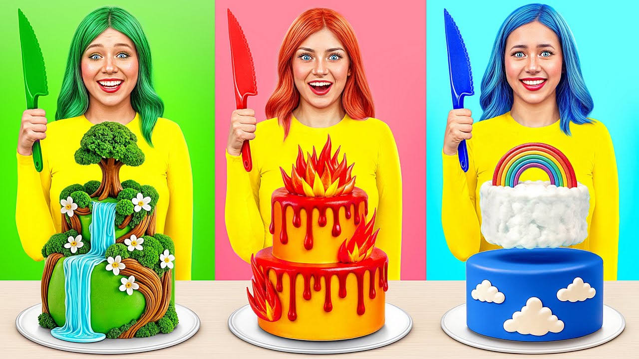 Кулинарный Челлендж с 4 Стихиями | Девушка – Огонь, Вода, Воздух и Земля с Multi DO Girls