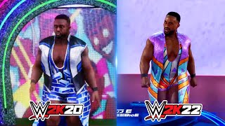 WWE 2K22 vs WWE 2k20 Big E entrance Comparison