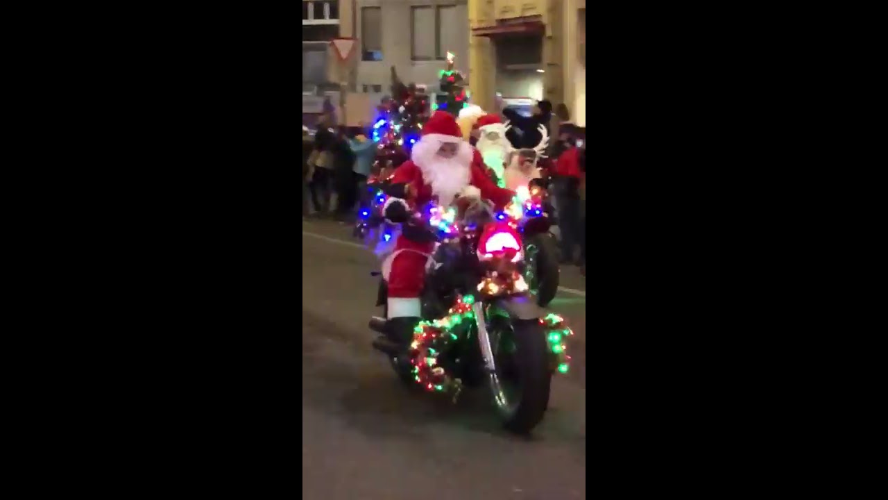 Santa Clause on motor bike / Nikolaus auf Motorrad