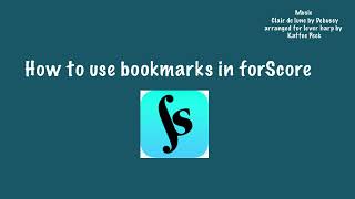 How to use bookmarks in forScore