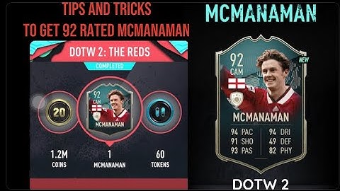 How to get 92 MCMANAMAN || DOTW 2 || draft of the week || weekly objectives #46 | pacybits 20