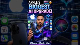 🚨 Apple's Biggest AI Upgrade! 🤯Siri + Gemini #Apple #Siri #GeminiAI #AppleIntelligence