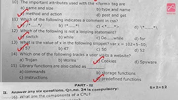 11th Standard Computer Application | Original Question Paper | Half Yearly Exam Question Paper 2024|