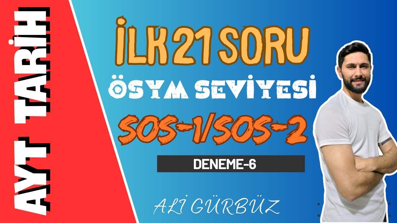 Ne Deneme Ama🔥 EA ve Sözel İçin İlk 21 Soru 🚀| AYT Tarih Tahmin 2025 | Ali Gürbüz - Deneme-6