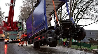 VN24 - Truck crashes into trees - driver was extremely lucky