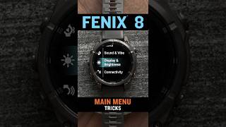 Exploring the MAIN MENU on fenix® 8