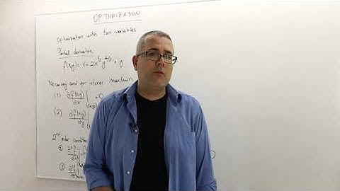 Ch 0: [Optimization 2] Partial Derivative, 1st and 2nd Order Conditions, functions with 2 variables.