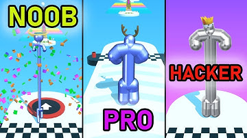 Tall Man Run - Gameplay Walkthrough All Levels 9-16 (Android, iOS) Noob vs Pro vs Hacker