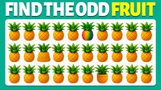 Find the ODD One Out - Fruit Edition 🍌🥝🍒| Easy, Medium, Hard - 40 Ultimate Levels | Cow Quiz