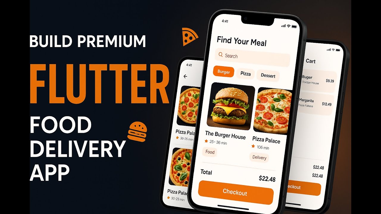 STUNNING Food Delivery App in Flutter -  Premium UI/UX