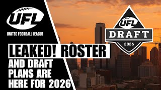 Leaked! UFL Draft And Roster Plans Are Here For 2026 Season