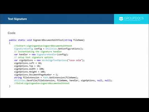 Intermediate Video Tutorials   Text Signature