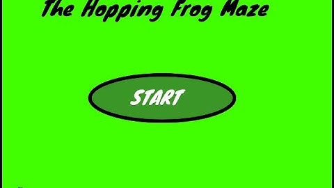 Scratch Maze Game - Start Button and Screen