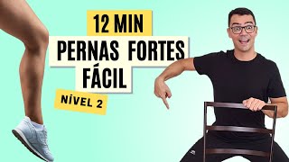Treino Fácil Para Fortalecer As Pernas, Coxas E Glúteos Nível 2 Exercícios Para Idosos
