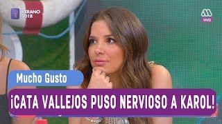 ¡Cata Vallejos puso nervioso a Karol! - Mucho gusto 2018
