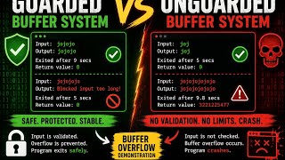 Guarded vs Unguarded Buffer System | Buffer Overflow Demonstration in C++ (With Buggy Code Example)