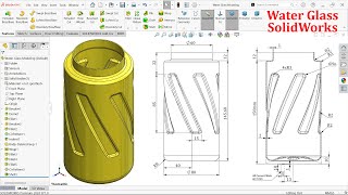 Water Glass Modeling in SolidWorks