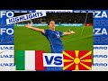 Highlights: Italia-Macedonia del Nord 5-2 | Qualificazioni EURO 2024