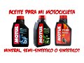 Aceite para motocicleta, ¿mineral, semi-sintético o sintético?