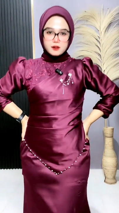 Satin dress for wedding maroon