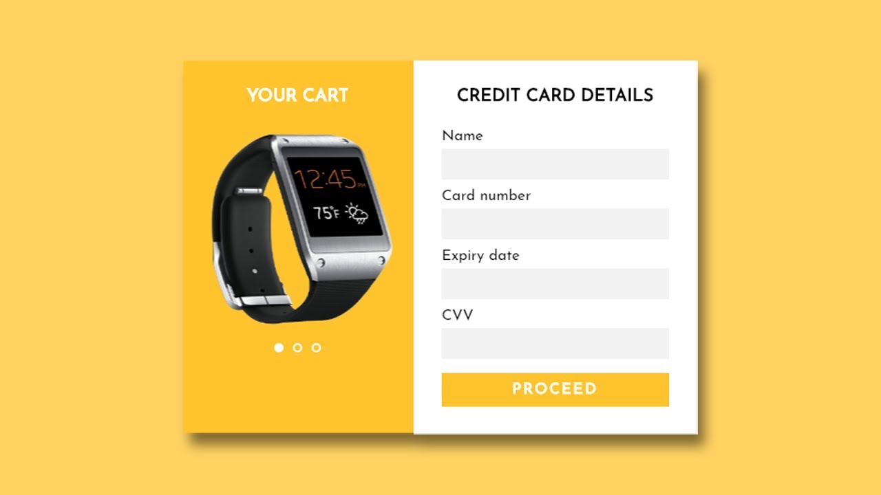 How to create the Credit Card Checkout Form with BX Slider