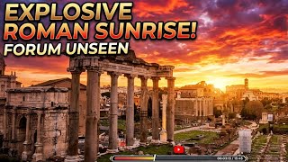Epic Sunrise Time-Lapse: First Light Over the Roman Forum | Eternal City at Dawn