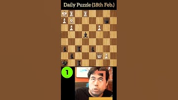 Daily Chess Puzzle 18th Feb | Magnus Carlsen | #chess #shorts