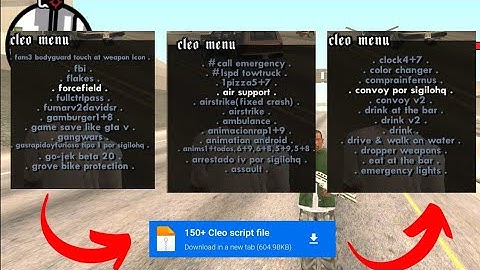 GTA San Andreas 150+ Cleo script file