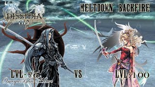Dissidia 012 Duodecim: Final Fantasy- Sephiroth Vs Terra Meltdown backfire
