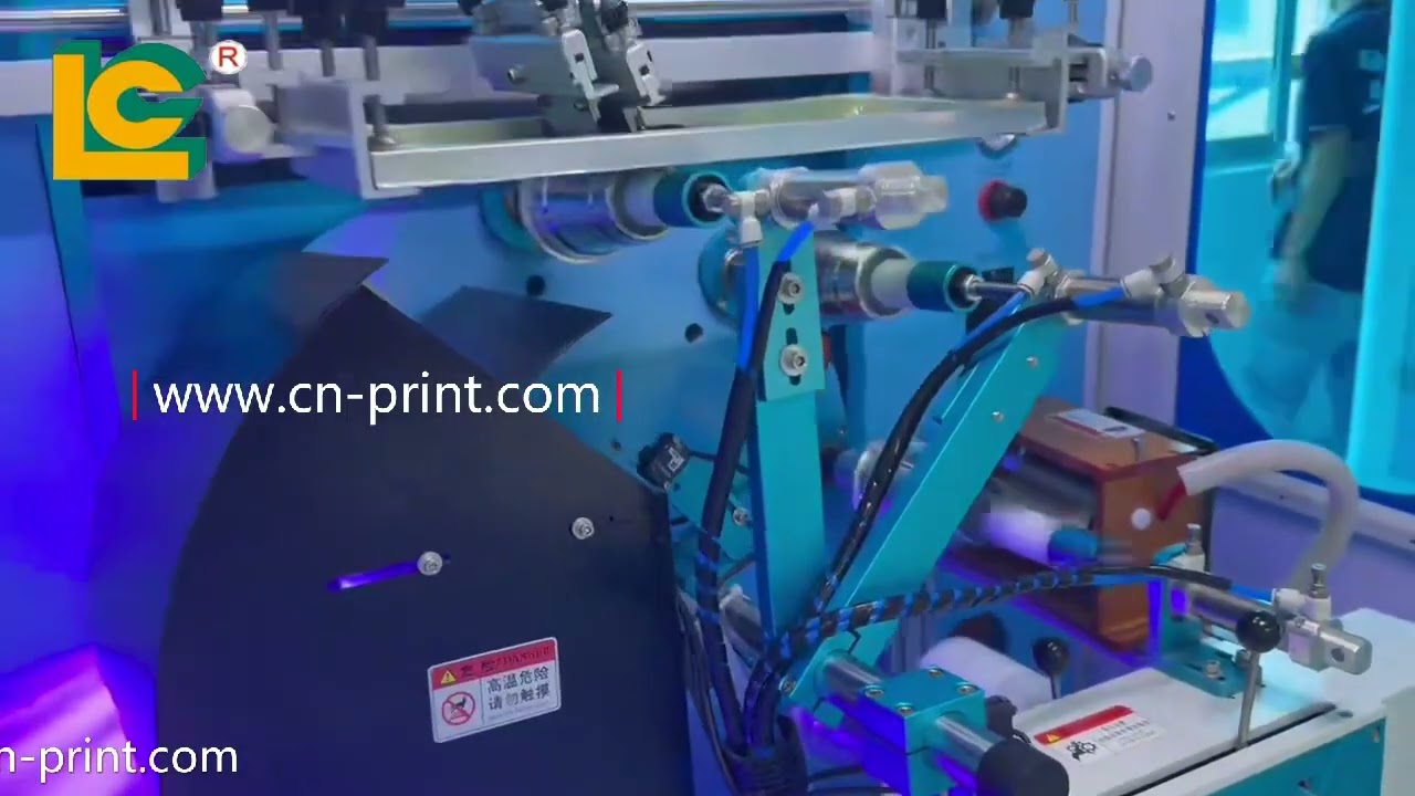 second color printing, automatic LED UV screen printing machine for plastic cup second color print