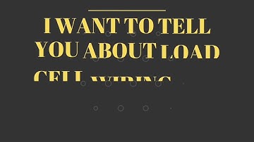 Load cell wiring and cable colour and signal and mv