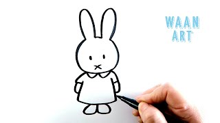 Drawing cartoon | Miffy Cute Rabbit วาดรูปกระต่ายมิฟฟี่น่ารัก screenshot 5
