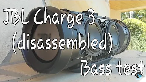 JBL Charge 3 - Bass test (disassembled)