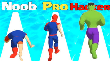 Noob vs Pro vs Hacker in Mashup Hero