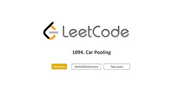 LeetCode 1094. Car Pooling | 拼车