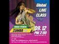 Virtual Zumba Class on Zoom (5 $) /   2 PM (Korean time) / 12  September  (Saturday)