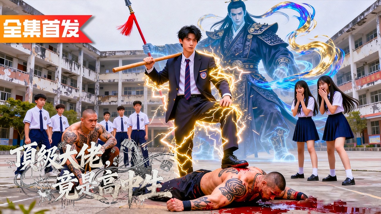 戰國殺神重生18嵗高中生，開局被全校當廢物？他三拳打廢校霸橫掃霸凌風氣，連校花千金都對他一見鍾情！《頂級大佬，竟是高中生》十八歲高中生竟是超級大佬