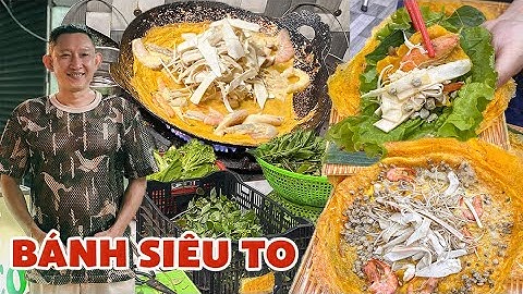 Giòn ngon BÁNH XÈO CỦ HỦ DỪA miền Tây khổng lồ, quán nép mình trong chợ mà khách nào cũng biết