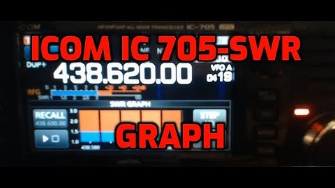 Icom IC - 705 SWR graph meter function