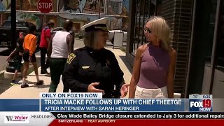 Tricia Macke follows up with Chief Theetge after interview with Sarah Heringer